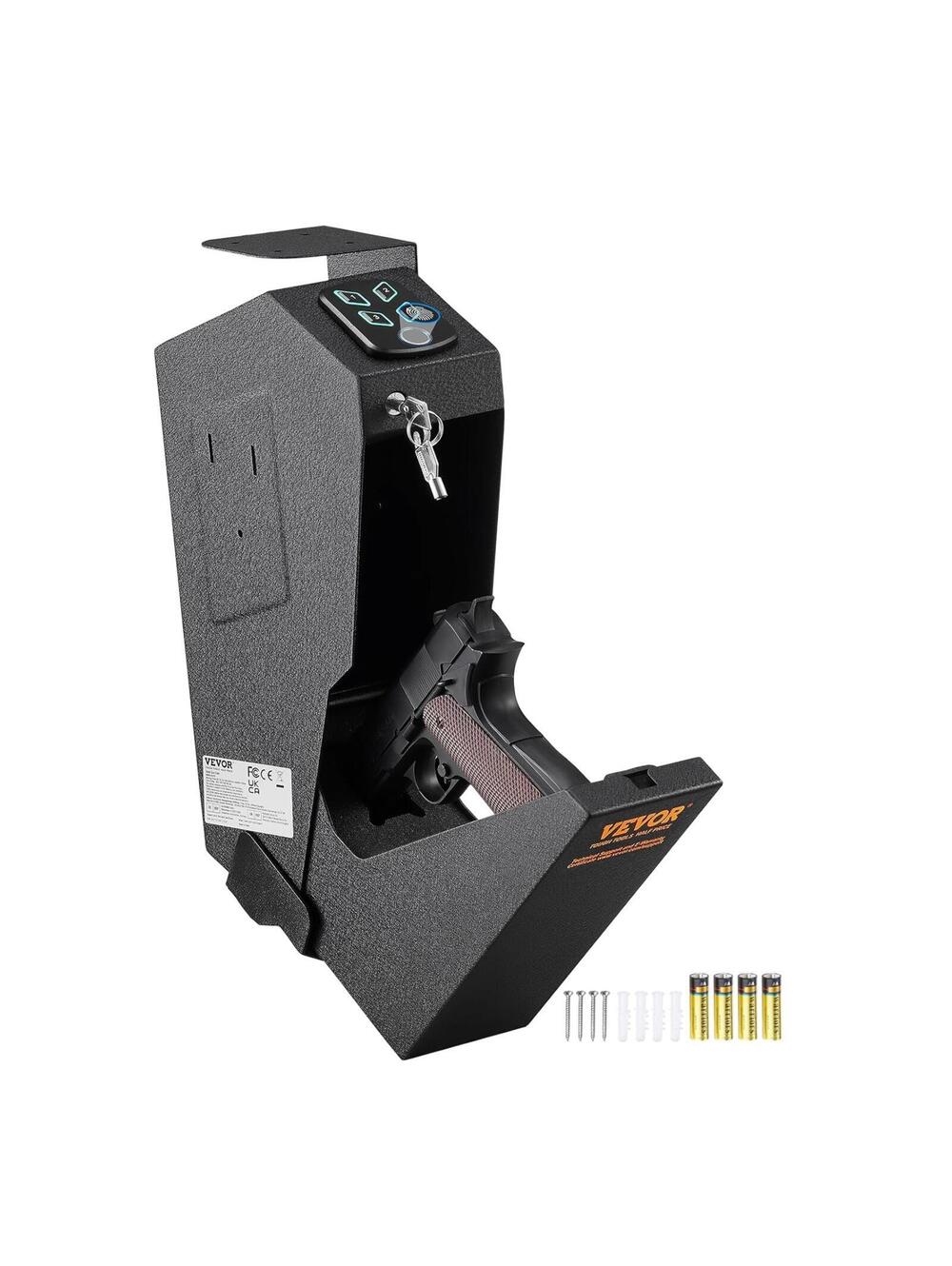 Gun Safe for Pistols Biometric Gun Safe Three Quick Access Ways of Fingerprints